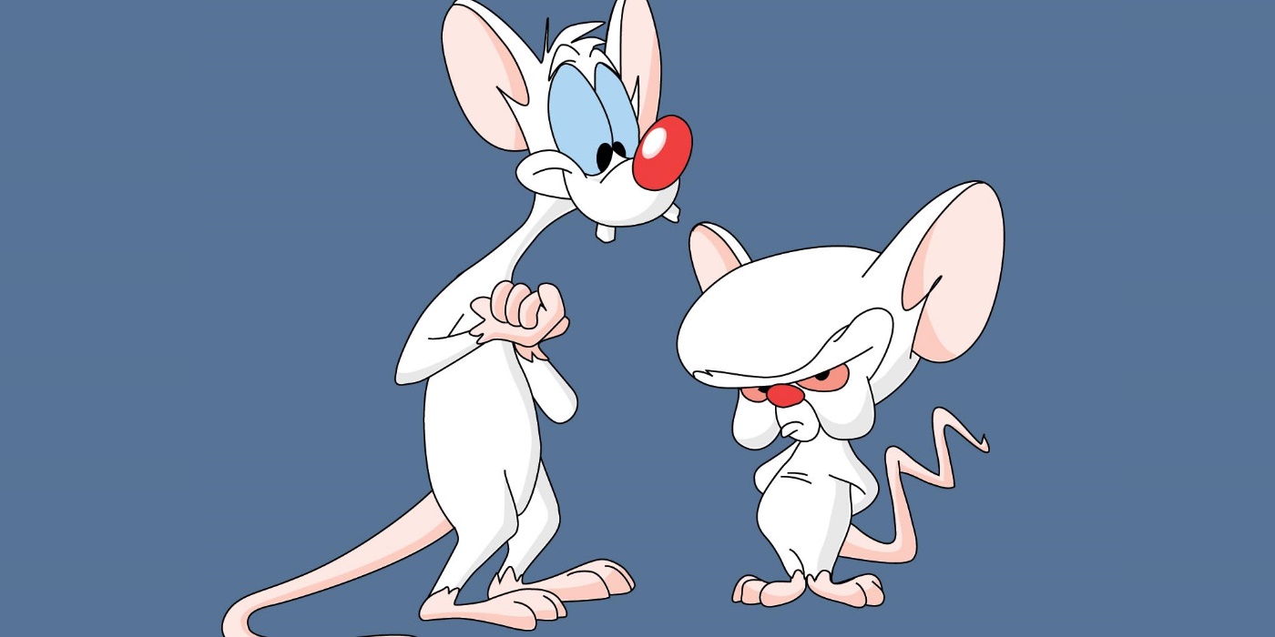 Two genetically engineered mice try to take over the world; Brain conceives...
